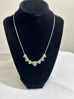 Vintage Brighton Enchanted Hearts Multi-Heart Slide Necklace